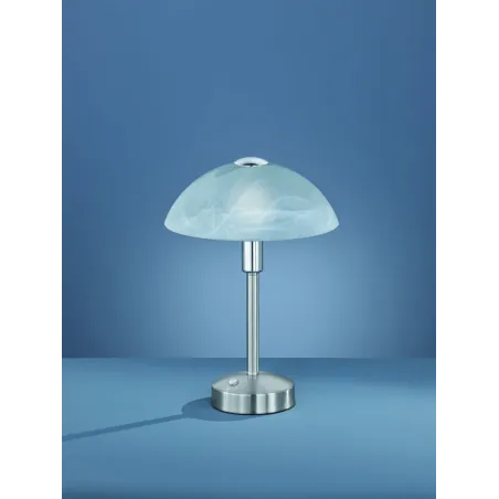 TRIO Lampe de table intérieur nickel mat et albâtre DONNA - Pas cher