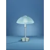 TRIO Lampe de table intérieur nickel mat et albâtre DONNA - Pas cher