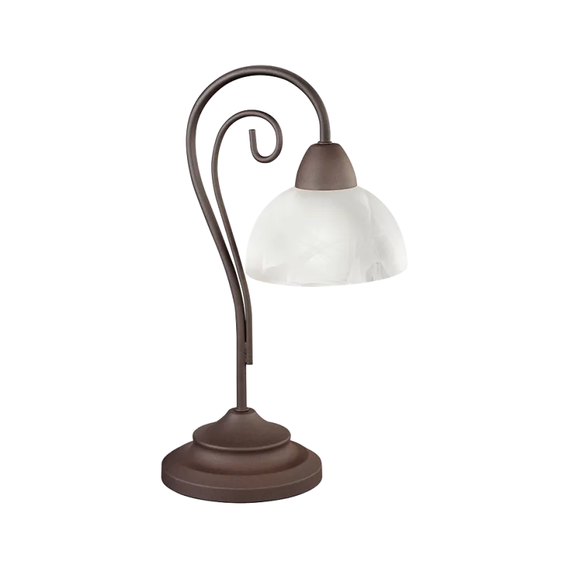 TRIO Lampe de table intérieur rouille et albâtre COUNTRY - Pas cher