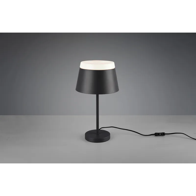 TRIO Lampe de table intérieur antracite et blanc BARONESS - Pas cher