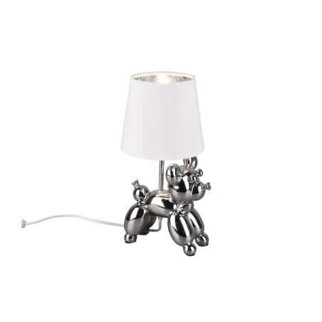 TRIO Lampe de table intérieur argent et blanc BELLO - Pas cher