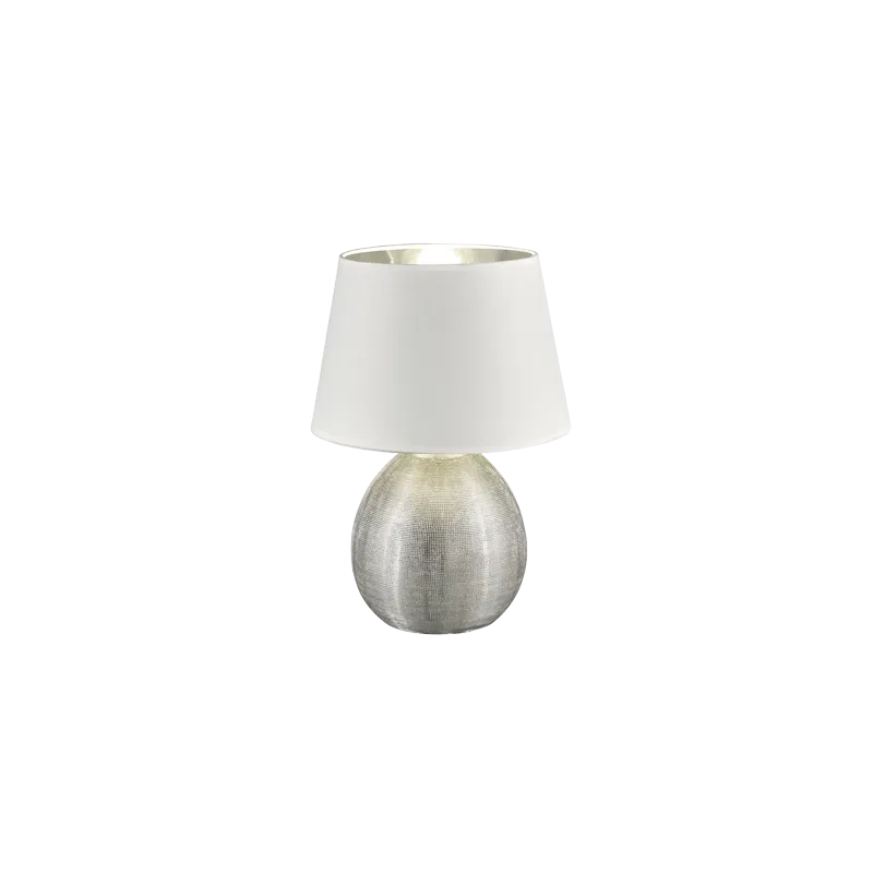 TRIO Lampe de table intérieur argent et blanc LUXOR - Pas cher