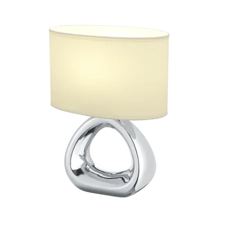 TRIO Lampe de table intérieur argent et blanc GIZEH - Pas cher