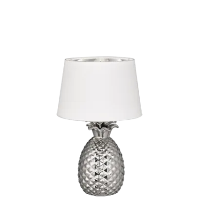 TRIO Lampe de table intérieur argent et blanc PINEAPPLE - Pas cher