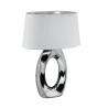 TRIO Lampe de table intérieur argent et blanc TABA - Pas cher