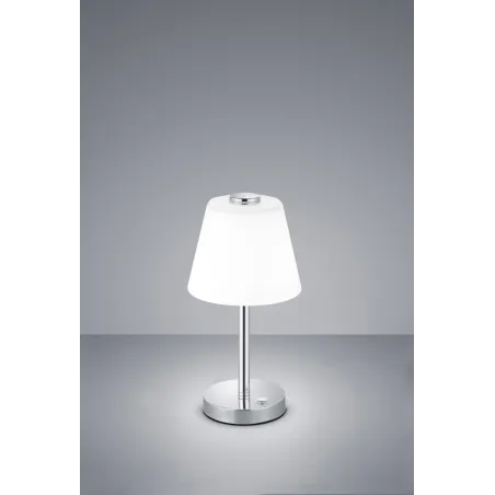 TRIO Lampe de table intérieur chrome et blanc EMERALD - Pas cher