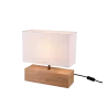 TRIO Lampe de table intérieur couleur bois et blanc WOODY - Pas cher