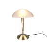 TRIO Lampe de table intérieur laiton mat et blanc PILZ - Pas cher