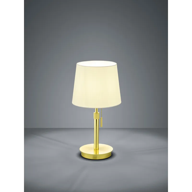TRIO Lampe de table intérieur laiton mat et blanc LYON - Pas cher