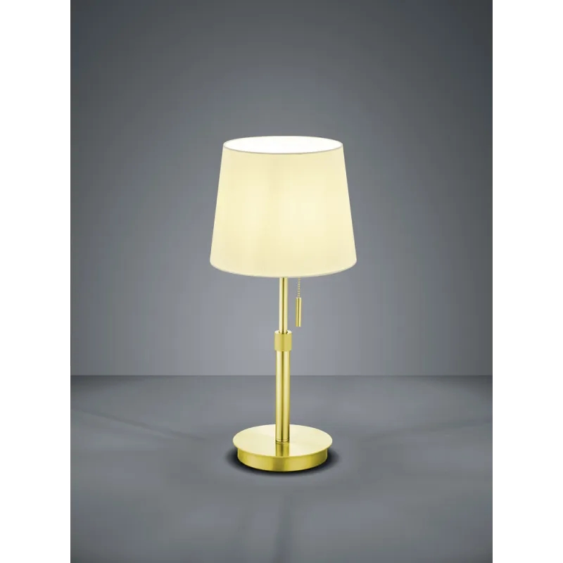 TRIO Lampe de table intérieur laiton mat et blanc LYON - Pas cher