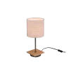 TRIO Lampe de table intérieur nickel antik et blanc ELMAU - Pas cher