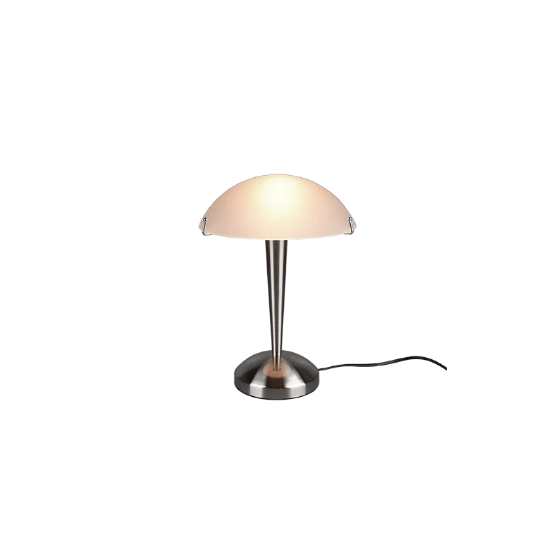 TRIO Lampe de table intérieur nickel mat et blanc PILZ - Pas cher