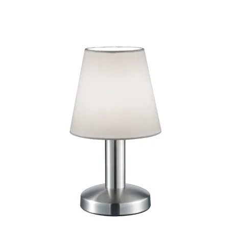 TRIO Lampe de table intérieur nickel mat et blanc MATS - Pas cher