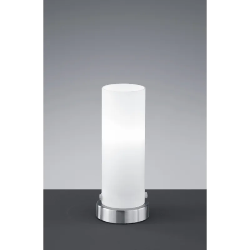 TRIO Lampe de table intérieur nickel mat et blanc SETA - Pas cher