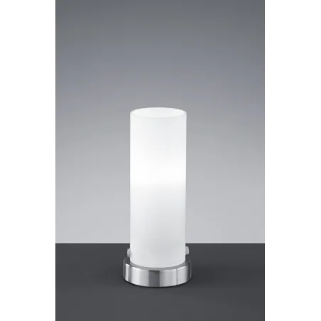 TRIO Lampe de table intérieur nickel mat et blanc SETA - Pas cher
