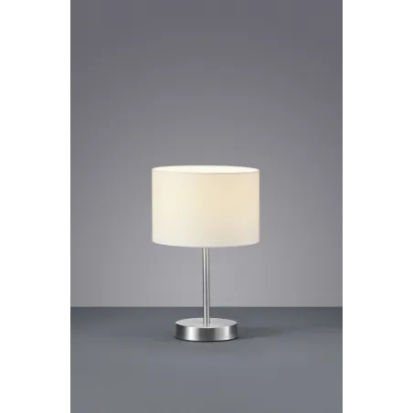 TRIO Lampe de table intérieur nickel mat et blanc HOTEL - Pas cher