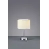 TRIO Lampe de table intérieur nickel mat et blanc HOTEL - Pas cher