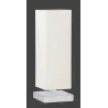TRIO Lampe de table intérieur nickel mat et blanc PIET - Pas cher