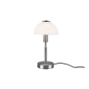 TRIO Lampe de table intérieur nickel mat et blanc DON - Pas cher