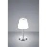 TRIO Lampe de table intérieur nickel mat et blanc EMERALD - Pas cher