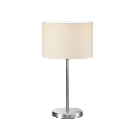 TRIO Lampe de table intérieur nickel mat et blanc HOTEL - Pas cher
