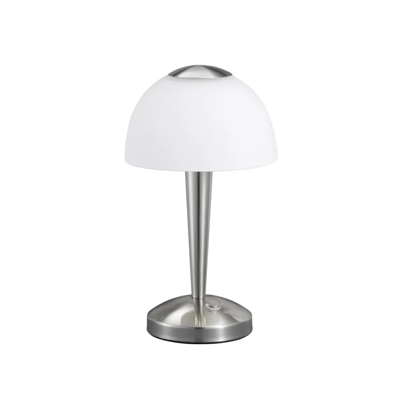TRIO Lampe de table intérieur nickel mat et blanc VENTURA - Pas cher