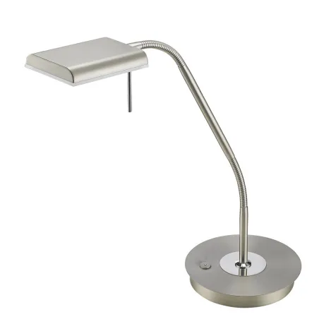 TRIO Lampe de table intérieur nickel mat et blanc BERGAMO - Pas cher