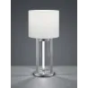 TRIO Lampe de table intérieur nickel mat et blanc TANDORI - Pas cher