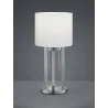 TRIO Lampe de table intérieur nickel mat et blanc TANDORI - Pas cher