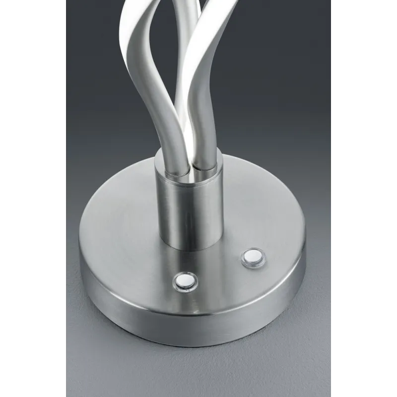 TRIO Lampe de table intérieur nickel mat et blanc LOOP - Pas cher