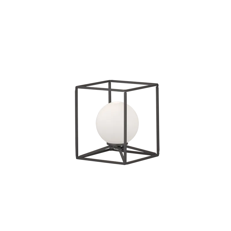 TRIO Lampe de table intérieur noir mat et blanc GABBIA - Pas cher