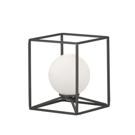 TRIO Lampe de table intérieur noir mat et blanc GABBIA - Pas cher