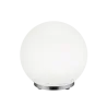TRIO Lampe de table intérieur chrome et blanc balayé GEORGE - Pas cher
