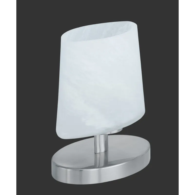 TRIO Lampe de table intérieur nickel mat et blanc balayé MORTEN - P...