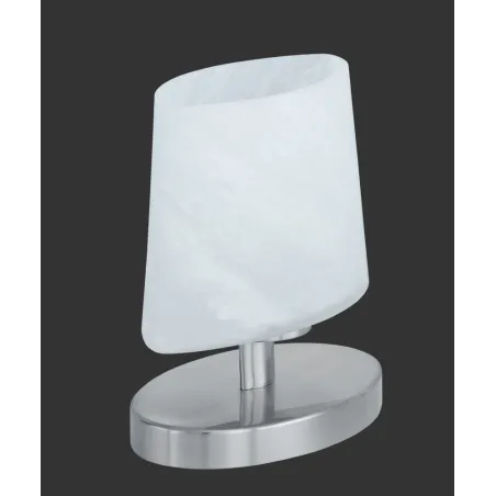 TRIO Lampe de table intérieur nickel mat et blanc balayé MORTEN - P...