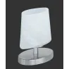 TRIO Lampe de table intérieur nickel mat et blanc balayé MORTEN - P...