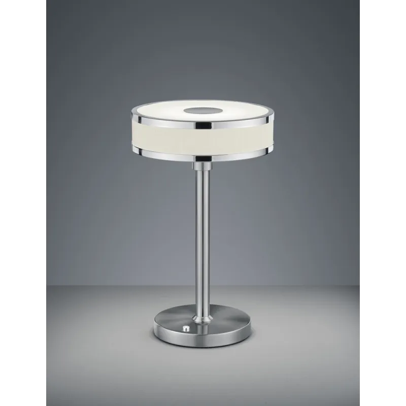 TRIO Lampe de table intérieur nickel mat et chrome AGENTO - Pas cher