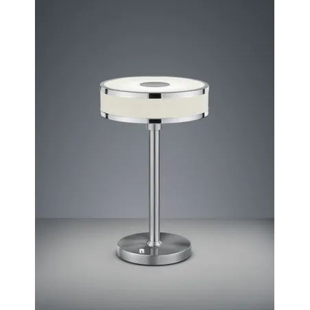 TRIO Lampe de table intérieur nickel mat et chrome AGENTO - Pas cher