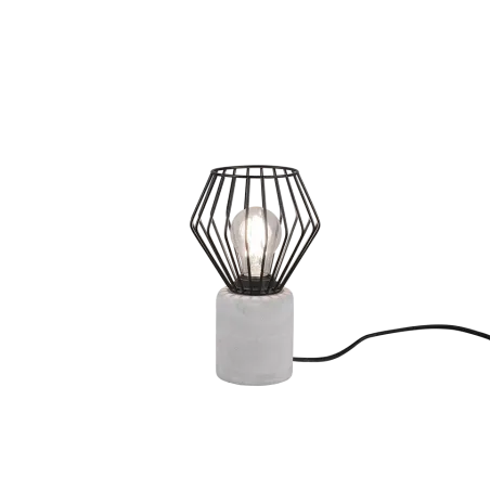 TRIO Lampe de table intérieur noir mat et couleur beton JAMIRO - Pa...