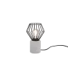 TRIO Lampe de table intérieur noir mat et couleur beton JAMIRO - Pa...
