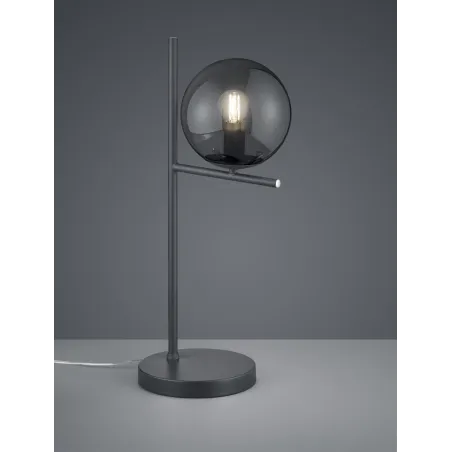 TRIO Lampe de table intérieur antracite et fumé PURE - Pas cher