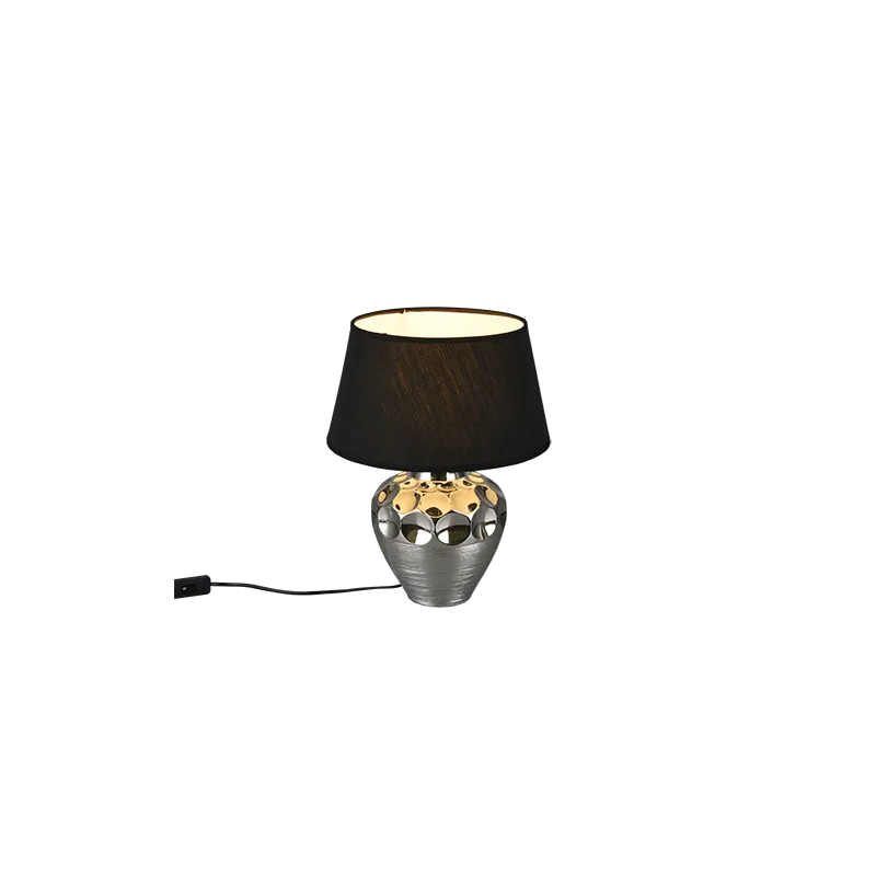 TRIO Lampe de table intérieur argent et noir LUANDA - Pas cher