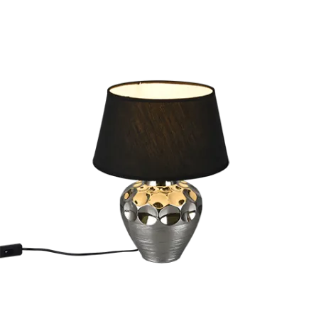 TRIO Lampe de table intérieur argent et noir LUANDA - Pas cher