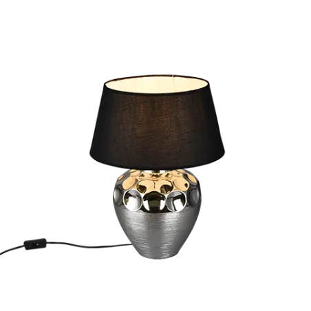 TRIO Lampe de table intérieur argent et noir LUANDA - Pas cher