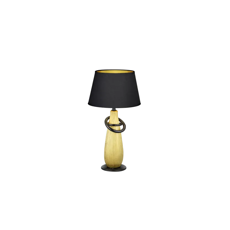 TRIO Lampe de table intérieur or et noir THEBES - Pas cher