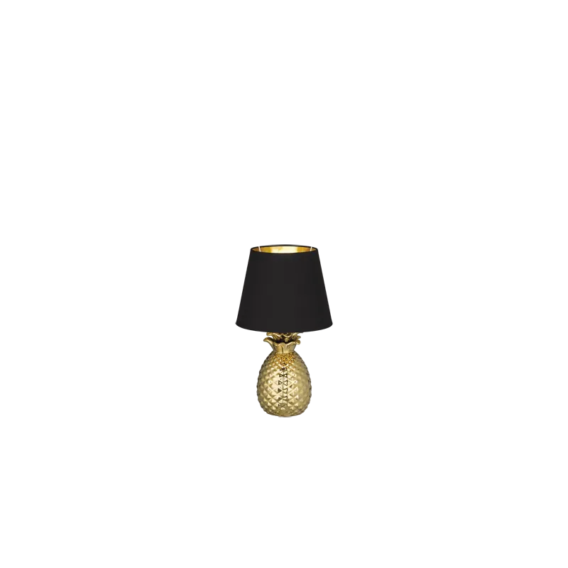 TRIO Lampe de table intérieur or et noir PINEAPPLE - Pas cher