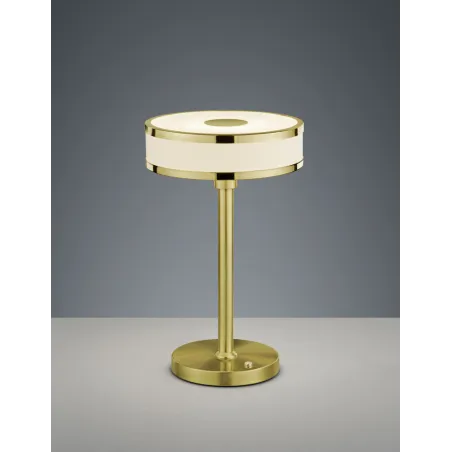 TRIO Lampe de table intérieur laiton mat et or AGENTO - Pas cher