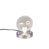 TRIO Lampe de table intérieur chrome et transparent claire SMILEY -...