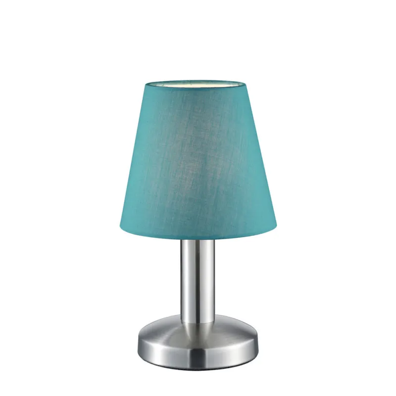 TRIO Lampe de table intérieur nickel mat et turquoise MATS - Pas cher