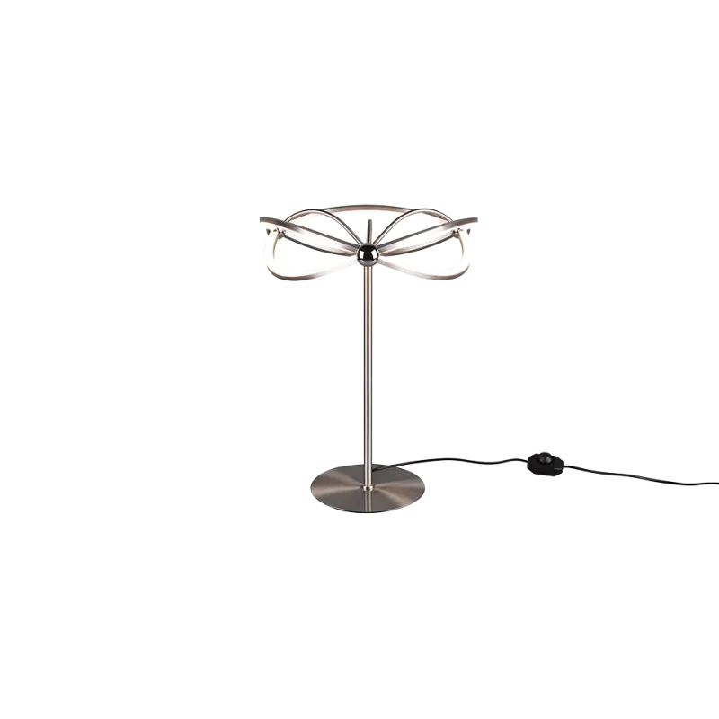 TRIO Lampe de table intérieur nickel mat CHARIVARI - Pas cher